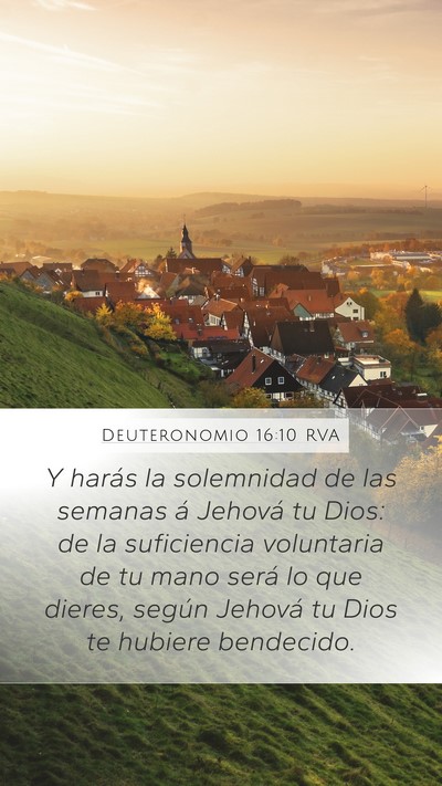 Deuteronomio 16:10 RVA Bible Verse Image