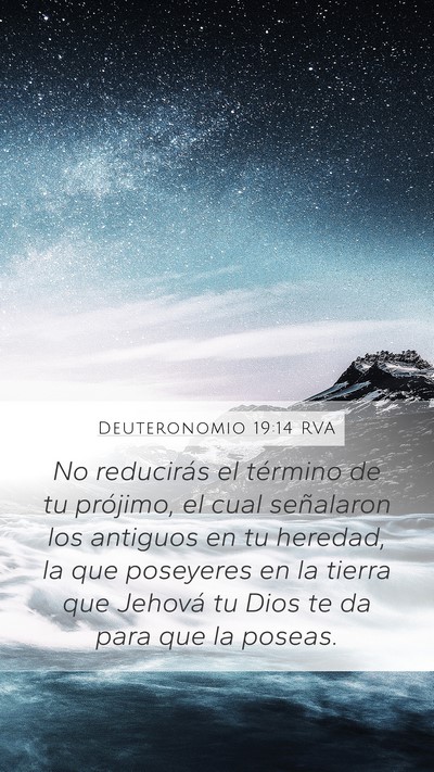 Deuteronomio 19:14 RVA Bible Verse Image