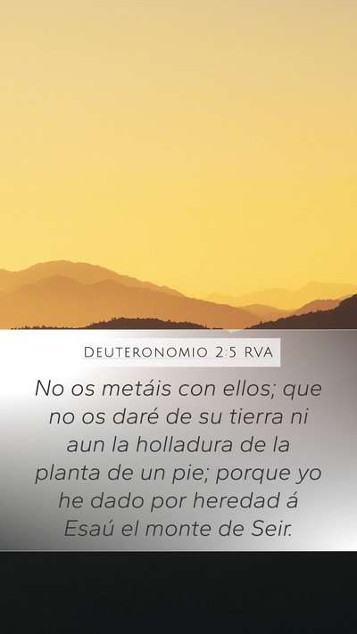 Deuteronomio 2:5 RVA Bible Verse Image