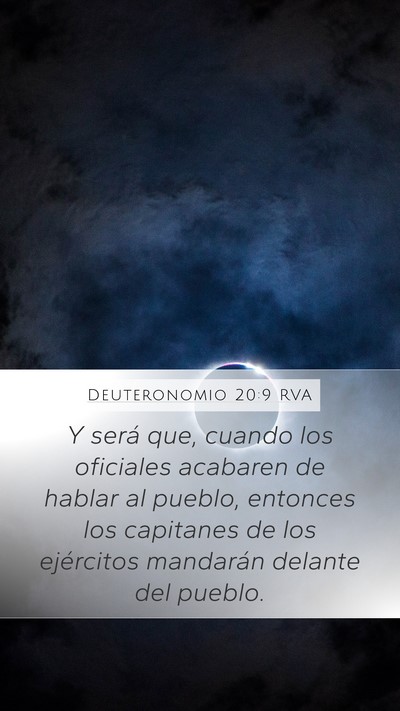 Deuteronomio 20:9 RVA Mobile Phone Wallpaper - Y será que, cuando los oficiales acabaren de - Mobile Bible Verse Wallpaper