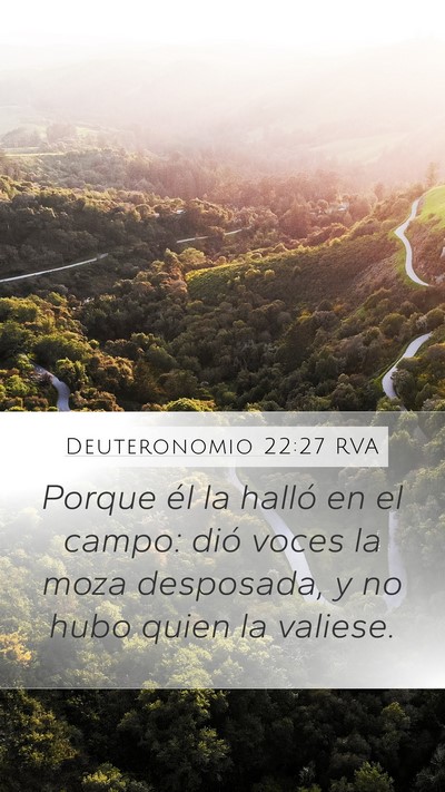 Deuteronomio 22:27 RVA Mobile Phone Wallpaper - Porque él la halló en el campo: dió voces la - Mobile Bible Verse Wallpaper