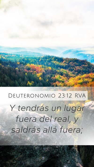 Deuteronomio 23:12 RVA Mobile Phone Wallpaper - Y tendrás un lugar fuera del real, y saldrás - Mobile Bible Verse Wallpaper