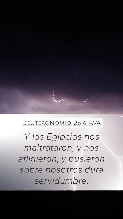 Deuteronomio 26:6 RVA Bible Verse Image