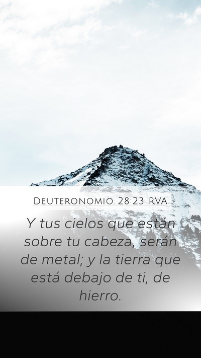 Deuteronomio 28:23 RVA Bible Verse Image