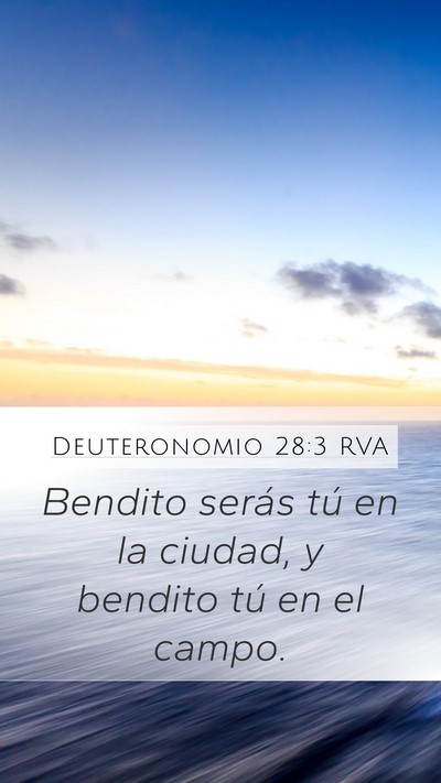 Deuteronomio 28:3 RVA Bible Verse Image