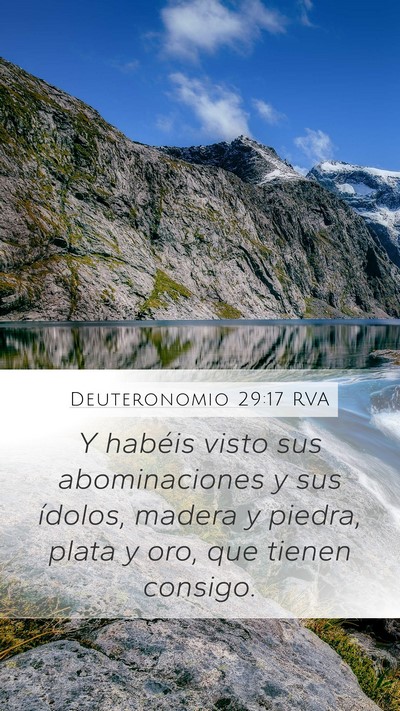 Deuteronomio 29:17 RVA Mobile Phone Wallpaper - Y habéis visto sus abominaciones y sus ídolos, - Mobile Bible Verse Wallpaper