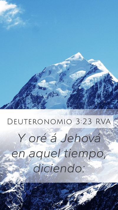 Deuteronomio 3:23 RVA Bible Verse Image