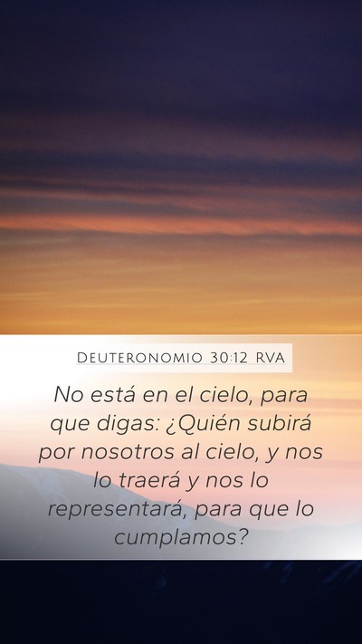 Deuteronomio 30:12 RVA Bible Verse Image