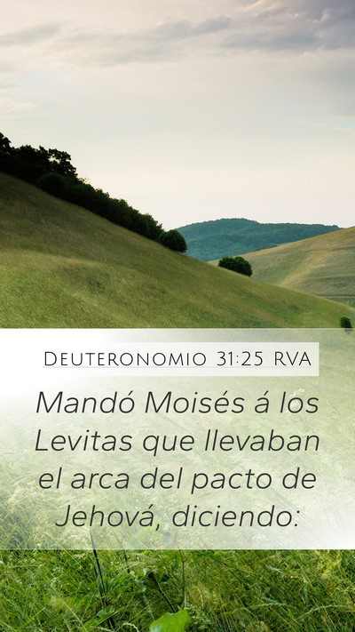 Deuteronomio 31:25 RVA Bible Verse Image