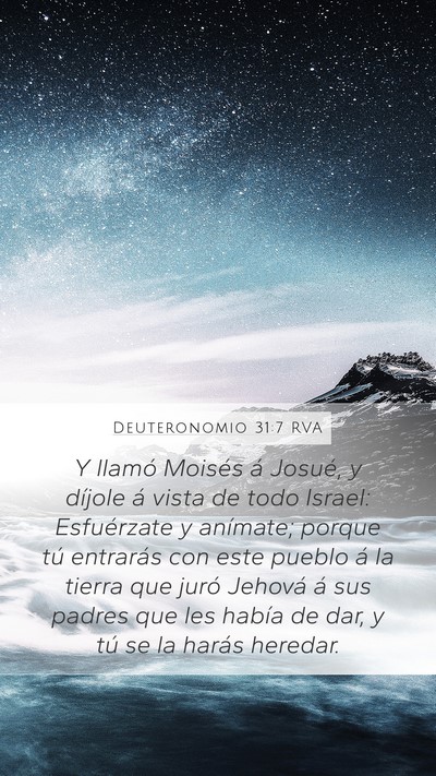 Deuteronomio 31:7 RVA Bible Verse Image