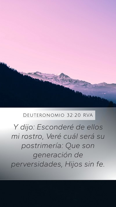 Deuteronomio 32:20 RVA Bible Verse Image