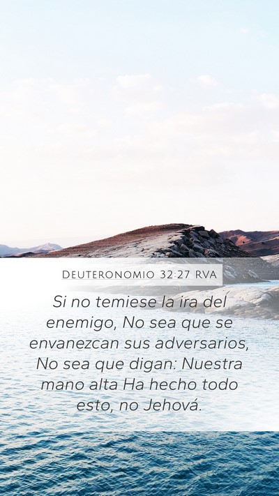 Deuteronomio 32:27 RVA Bible Verse Image
