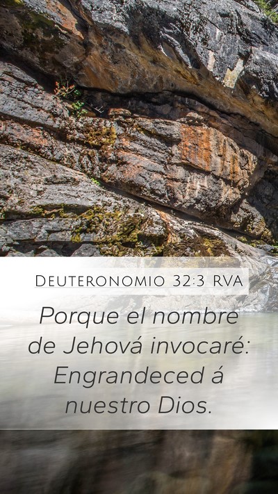 Deuteronomio 32:3 RVA Bible Verse Image
