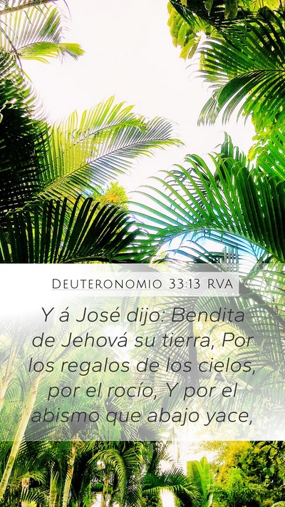 Deuteronomio 33:13 RVA Bible Verse Image