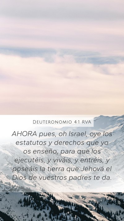 Deuteronomio 4:1 RVA Bible Verse Image
