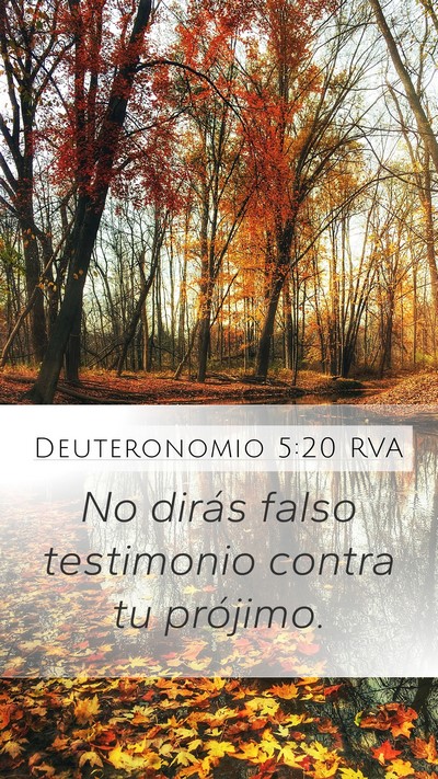 Deuteronomio 5:20 RVA Mobile Phone Wallpaper - No dirás falso testimonio contra tu - Mobile Bible Verse Wallpaper