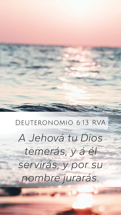 Deuteronomio 6:13 RVA Bible Verse Image