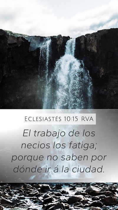 Eclesiastés 10:15 RVA Bible Verse Image