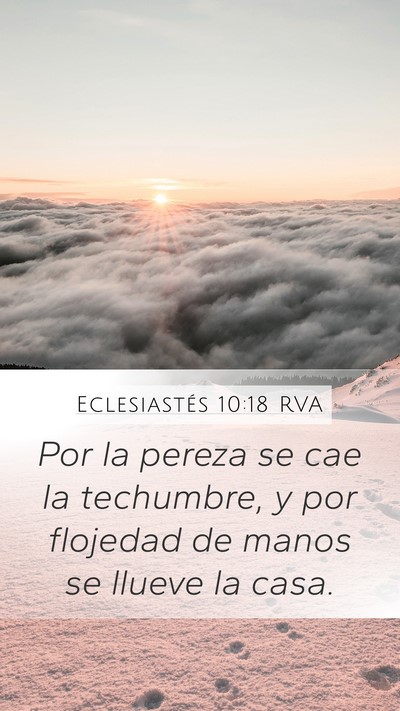 Eclesiastés 10:18 RVA Bible Verse Image