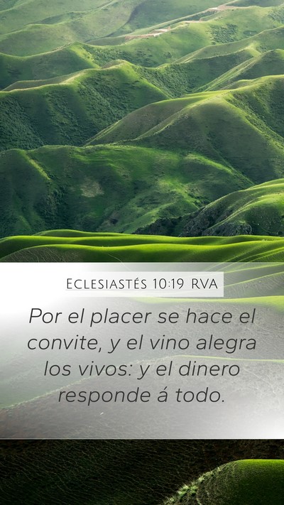 Eclesiastés 10:19 RVA Bible Verse Image
