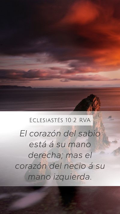 Eclesiastés 10:2 RVA Bible Verse Image