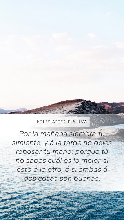 Eclesiastés 11:6 RVA Bible Verse Image