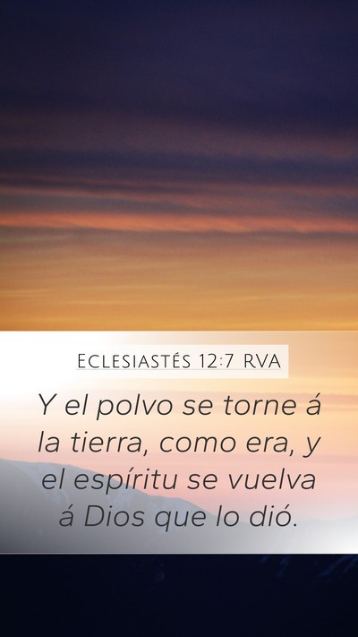 Eclesiastés 12:7 RVA Bible Verse Image