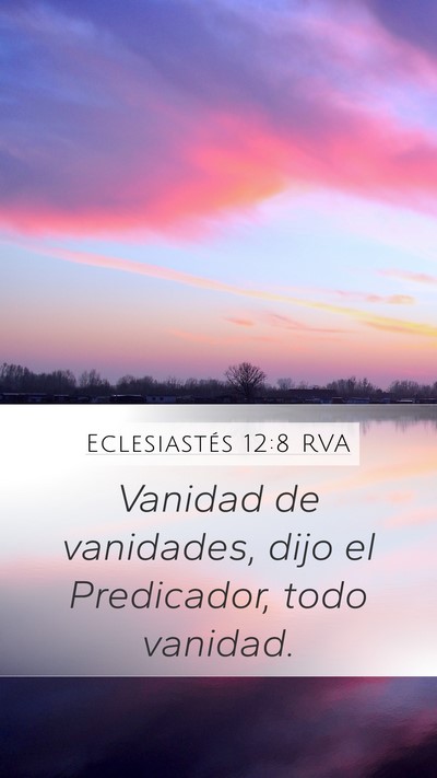 Eclesiastés 12:8 RVA Bible Verse Image