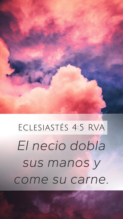 Eclesiastés 4:5 RVA Bible Verse Image