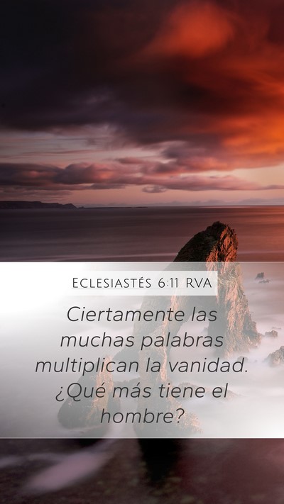 Eclesiastés 6:11 RVA Bible Verse Image