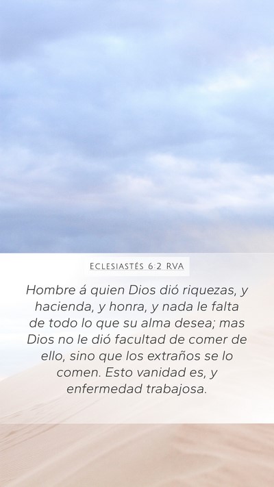Eclesiastés 6:2 RVA Bible Verse Image