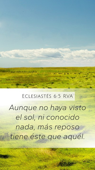 Eclesiastés 6:5 RVA Bible Verse Image
