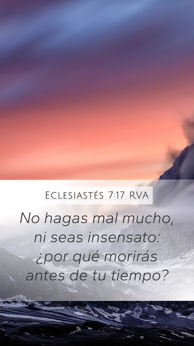 Eclesiastés 7:17 RVA Bible Verse Image