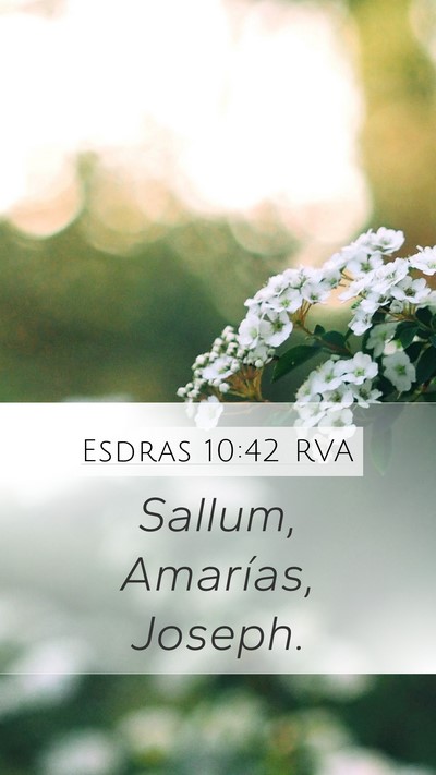 Esdras 10:42 RVA Mobile Phone Wallpaper - Sallum, Amarías, - Mobile Bible Verse Wallpaper