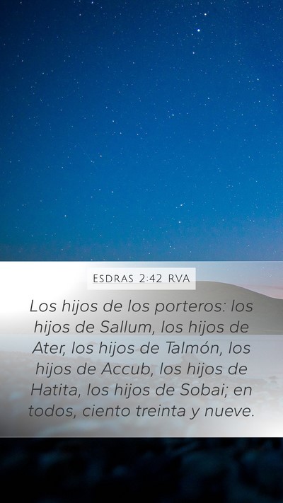 Esdras 2:42 RVA Bible Verse Image