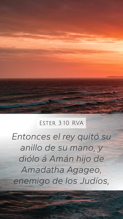 Ester 3:10 RVA Bible Verse Image