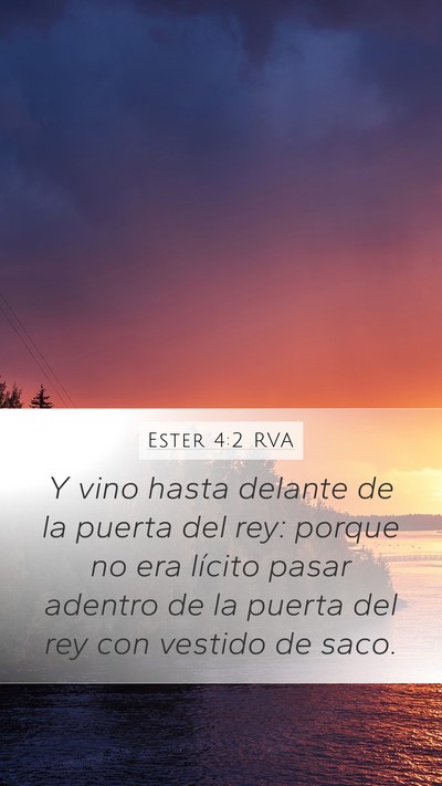 Ester 4:2 RVA Bible Verse Image