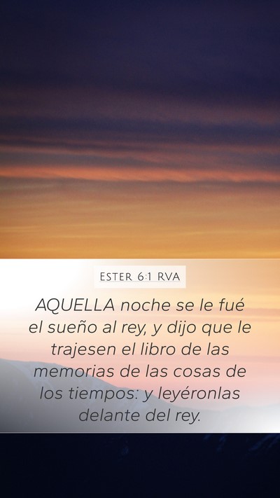 Ester 6:1 RVA Bible Verse Image