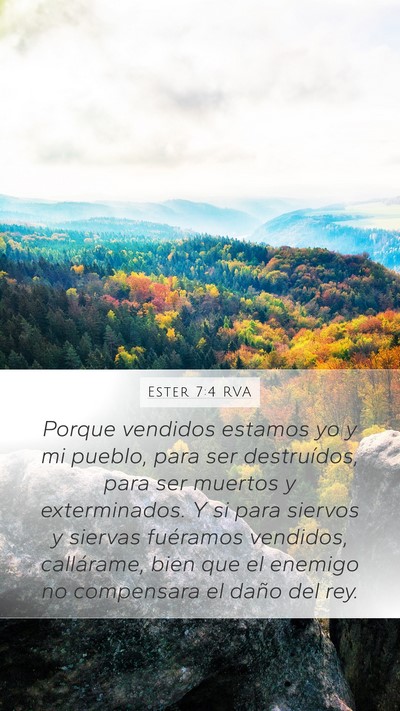 Ester 7:4 RVA Bible Verse Image