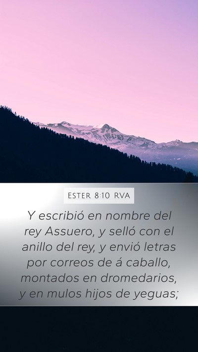Ester 8:10 RVA Bible Verse Image