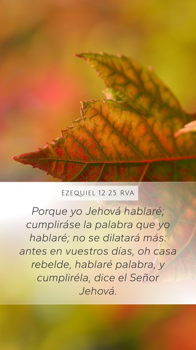 Ezequiel 12:25 RVA Bible Verse Image