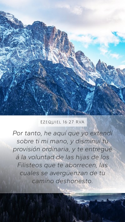 Ezequiel 16:27 RVA Bible Verse Image