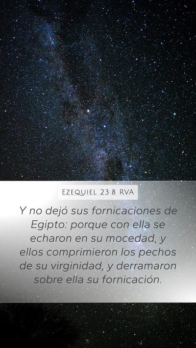 Ezequiel 23:8 RVA Bible Verse Image