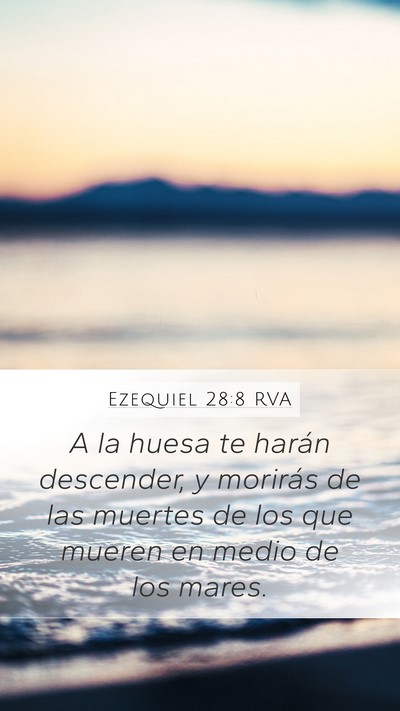 Ezequiel 28:8 RVA Bible Verse Image
