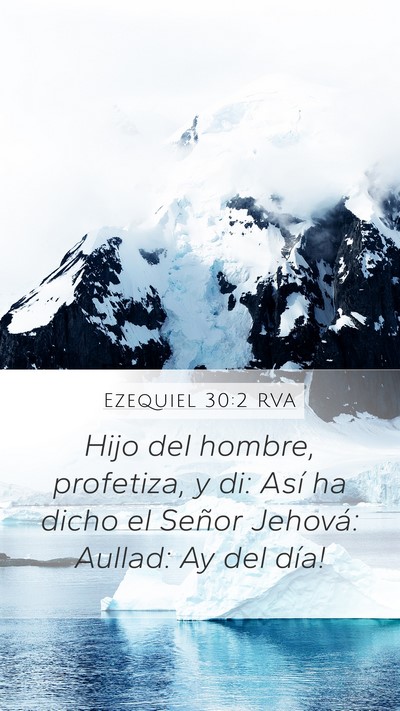 Ezequiel 30:2 RVA Bible Verse Image