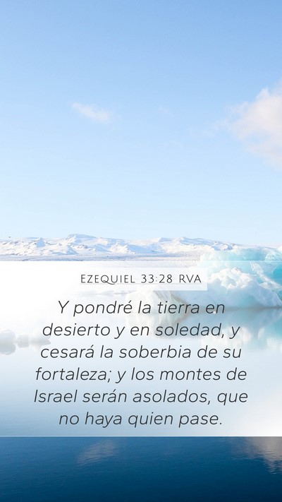 Ezequiel 33:28 RVA Bible Verse Image
