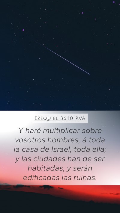 Ezequiel 36:10 RVA Mobile Phone Wallpaper - Y haré multiplicar sobre vosotros hombres, á - Mobile Bible Verse Wallpaper