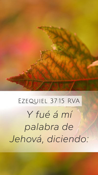 Ezequiel 37:15 RVA Mobile Phone Wallpaper - Y fué á mí palabra de Jehová, - Mobile Bible Verse Wallpaper