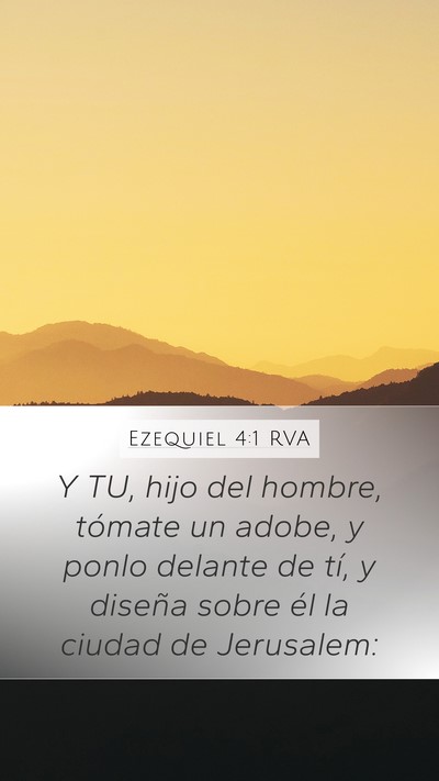 Ezequiel 4:1 RVA Bible Verse Image