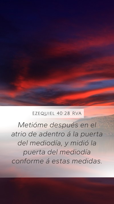 Ezequiel 40:28 RVA Bible Verse Image